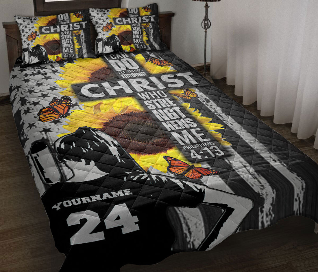 Ohaprints-Quilt-Bed-Set-Pillowcase-Christian-Softball-Girl-Sunflower-Idea-Custom-Personalized-Name-Number-Blanket-Bedspread-Bedding-3085-Throw (55'' x 60'')