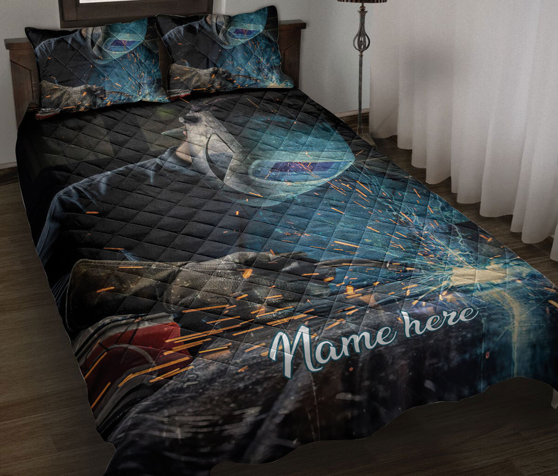 Ohaprints-Quilt-Bed-Set-Pillowcase-Gift-For-Welder-Unique-Gift-Idea-For-Him-Welding-Custom-Personalized-Name-Blanket-Bedspread-Bedding-2034-Throw (55'' x 60'')