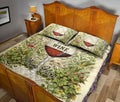 Ohaprints-Quilt-Bed-Set-Pillowcase-Garden-Wine-Wild-Gardening-Plant-Flower-Lover-Green-Custom-Personalized-Name-Blanket-Bedspread-Bedding-2374-Queen (80'' x 90'')