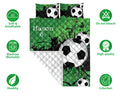 Ohaprints-Quilt-Bed-Set-Pillowcase-Soccer-Green-With-Balls-Custom-Personalized-Name-Number-Blanket-Bedspread-Bedding-1255-Double (70'' x 80'')