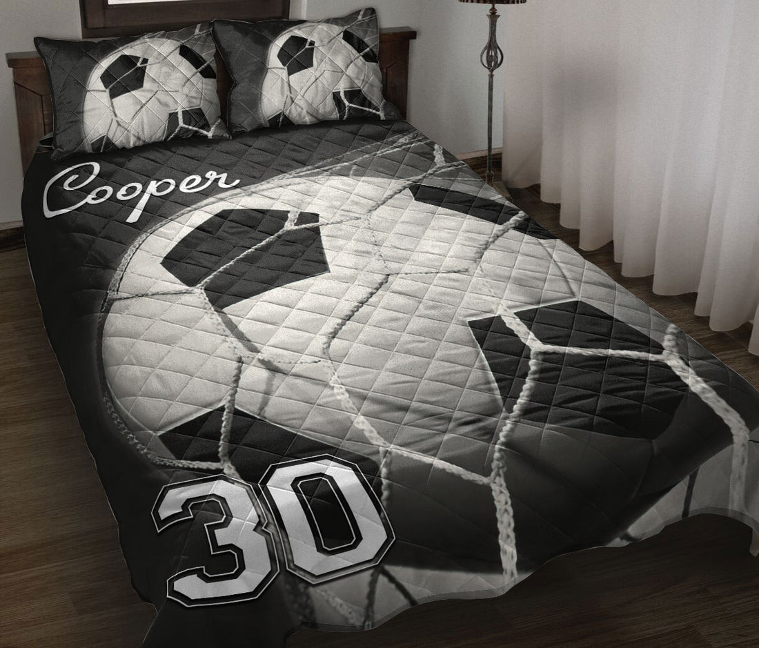 Ohaprints-Quilt-Bed-Set-Pillowcase-Soccer-Goals-What-I-Love-Is-Scoring-Custom-Personalized-Name-Number-Blanket-Bedspread-Bedding-3024-Throw (55'' x 60'')