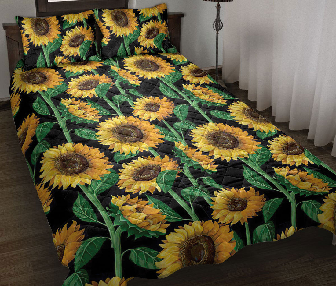 Ohaprints-Quilt-Bed-Set-Pillowcase-Sunflower-Plant-Things-Bed-Room-Decor-Car-Throw-Vintage-Boho-Farmhouse-Blanket-Bedspread-Bedding-716-Throw (55'' x 60'')