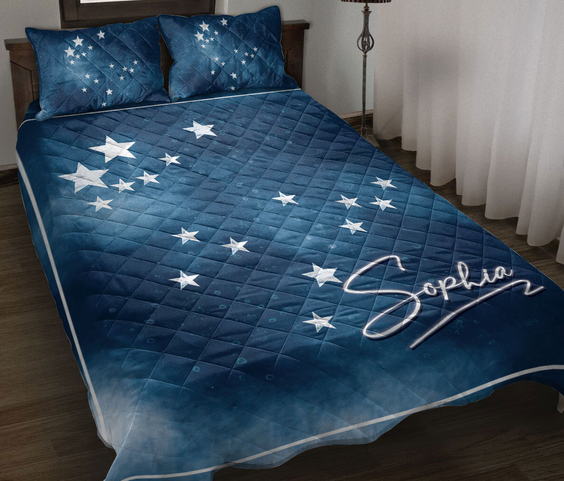 Ohaprints-Quilt-Bed-Set-Pillowcase-Gemini-Zodiac-Sign-Astrology-Horoscopes-Celestrial-Custom-Personalized-Name-Blanket-Bedspread-Bedding-71-Throw (55'' x 60'')