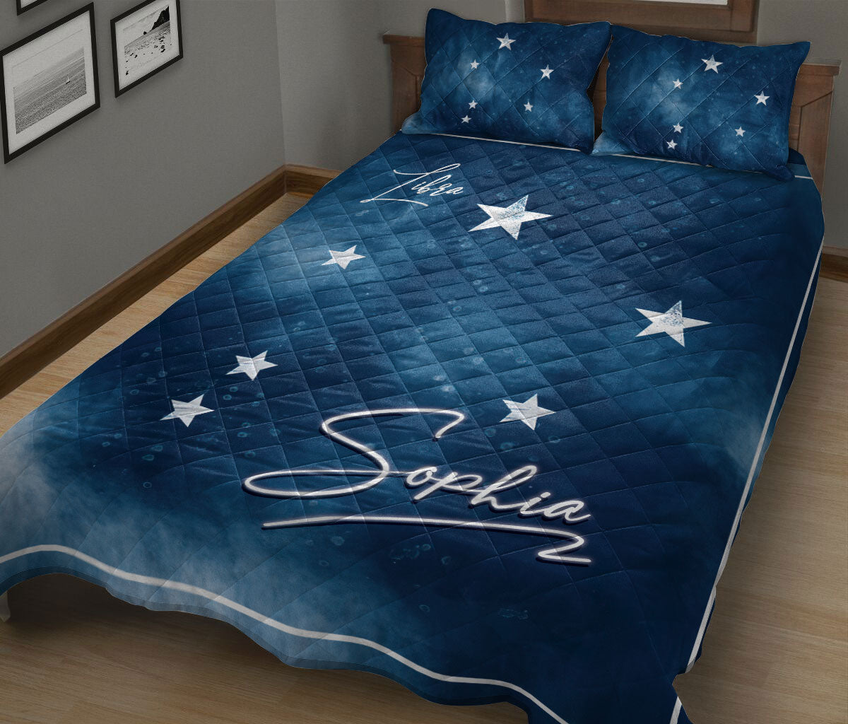 Ohaprints-Quilt-Bed-Set-Pillowcase-Libra-Zodiac-Sign-Astrology-Horoscopes-Celestrial-Custom-Personalized-Name-Blanket-Bedspread-Bedding-745-King (90'' x 100'')