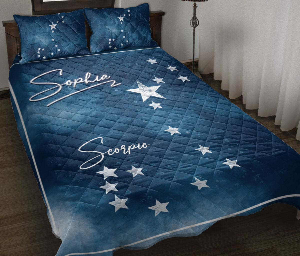 Ohaprints-Quilt-Bed-Set-Pillowcase-Scorpio-Zodiac-Sign-Astrology-Horoscopes-Custom-Personalized-Name-Blanket-Bedspread-Bedding-679-Throw (55'' x 60'')