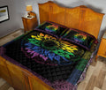 Ohaprints-Quilt-Bed-Set-Pillowcase-Colorful-Rainbow-Lgbt-Sunflower-Mandala-Vintage-Bedroom-Decor-Floral-Leaf-Blanket-Bedspread-Bedding-38-Queen (80'' x 90'')
