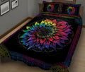 Ohaprints-Quilt-Bed-Set-Pillowcase-Tie-Dye-Color-Sunflower-Mandala-Vintage-Bedroom-Decor-Floral-Leaf-Blanket-Bedspread-Bedding-1834-King (90'' x 100'')
