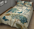 Ohaprints-Quilt-Bed-Set-Pillowcase-Flower-Butterfly-Today-I-Choose-Joy-Beige-Vintage-Christian-Wood-Pattern-Blanket-Bedspread-Bedding-2045-King (90'' x 100'')