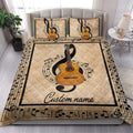 Ohaprints-Quilt-Bed-Set-Pillowcase-Acoustic-Guitar-Guitaris-Music-Treble-Clef-Custom-Personalized-Name-Blanket-Bedspread-Bedding-3879-King (90'' x 100'')
