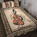 Ohaprints-Quilt-Bed-Set-Pillowcase-Violin-Violinist-Artist-Music-Treble-Clef-Custom-Personalized-Name-Blanket-Bedspread-Bedding-3881-Throw (55'' x 60'')