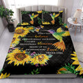 Ohaprints-Quilt-Bed-Set-Pillowcase-Hummingbird-Sunflower-When-We-Believe-Meaningful-Memory-Idea-Blanket-Bedspread-Bedding-3893-King (90'' x 100'')