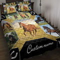 Ohaprints-Quilt-Bed-Set-Pillowcase-Horse-Farm-Animal-Farmer-Farmhouse-Idea-Custom-Personalized-Name-Blanket-Bedspread-Bedding-3896-Throw (55'' x 60'')