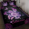 Ohaprints-Quilt-Bed-Set-Pillowcase-Purple-Rose-Butterfly-Mandala-Galaxy-Violet-Custom-Personalized-Name-Blanket-Bedspread-Bedding-3901-Throw (55'' x 60'')