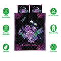 Ohaprints-Quilt-Bed-Set-Pillowcase-Purple-Rose-Dragonfly-Mandala-Galaxy-Violet-Custom-Personalized-Name-Blanket-Bedspread-Bedding-3903-Double (70'' x 80'')