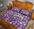 Ohaprints-Quilt-Bed-Set-Pillowcase-Purple-Sugar-Egg-Seasonal-Idea-Custom-Personalized-Name-Blanket-Bedspread-Bedding-2475-Queen (80'' x 90'')