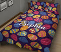 Ohaprints-Quilt-Bed-Set-Pillowcase-Sugar-Egg-Colorful-Holiday-Idea-Custom-Personalized-Name-Blanket-Bedspread-Bedding-1954-King (90'' x 100'')