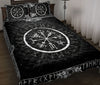 Ohaprints-Quilt-Bed-Set-Pillowcase-Viking-Vegvisir-And-Runic-Rune-Pattern-Black-Norse-Nordic-Blanket-Bedspread-Bedding-496-Throw (55&#39;&#39; x 60&#39;&#39;)