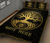 Ohaprints-Quilt-Bed-Set-Pillowcase-Tree-Of-Life-Yggdrasil-Black-Mythology-Norse-Nordic-Custom-Personalized-Name-Blanket-Bedspread-Bedding-728-King (90&#39;&#39; x 100&#39;&#39;)