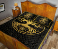 Ohaprints-Quilt-Bed-Set-Pillowcase-Tree-Of-Life-Yggdrasil-Black-Yellow-Mythology-Ancient-Norse-Nordic-Blanket-Bedspread-Bedding-695-Queen (80'' x 90'')