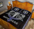 Ohaprints-Quilt-Bed-Set-Pillowcase-Viking-Raven-Odin'S-Spear-Gungnir-Norse-Nordic-Black-Custom-Personalized-Name-Blanket-Bedspread-Bedding-1085-Queen (80'' x 90'')