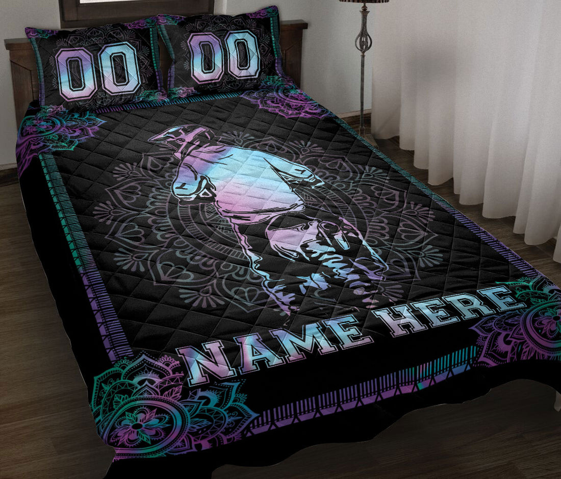 Ohaprints-Quilt-Bed-Set-Pillowcase-Mandala-Motorcycle-Racing-Motocross-Custom-Personalized-Name-Number-Blanket-Bedspread-Bedding-3459-Throw (55'' x 60'')