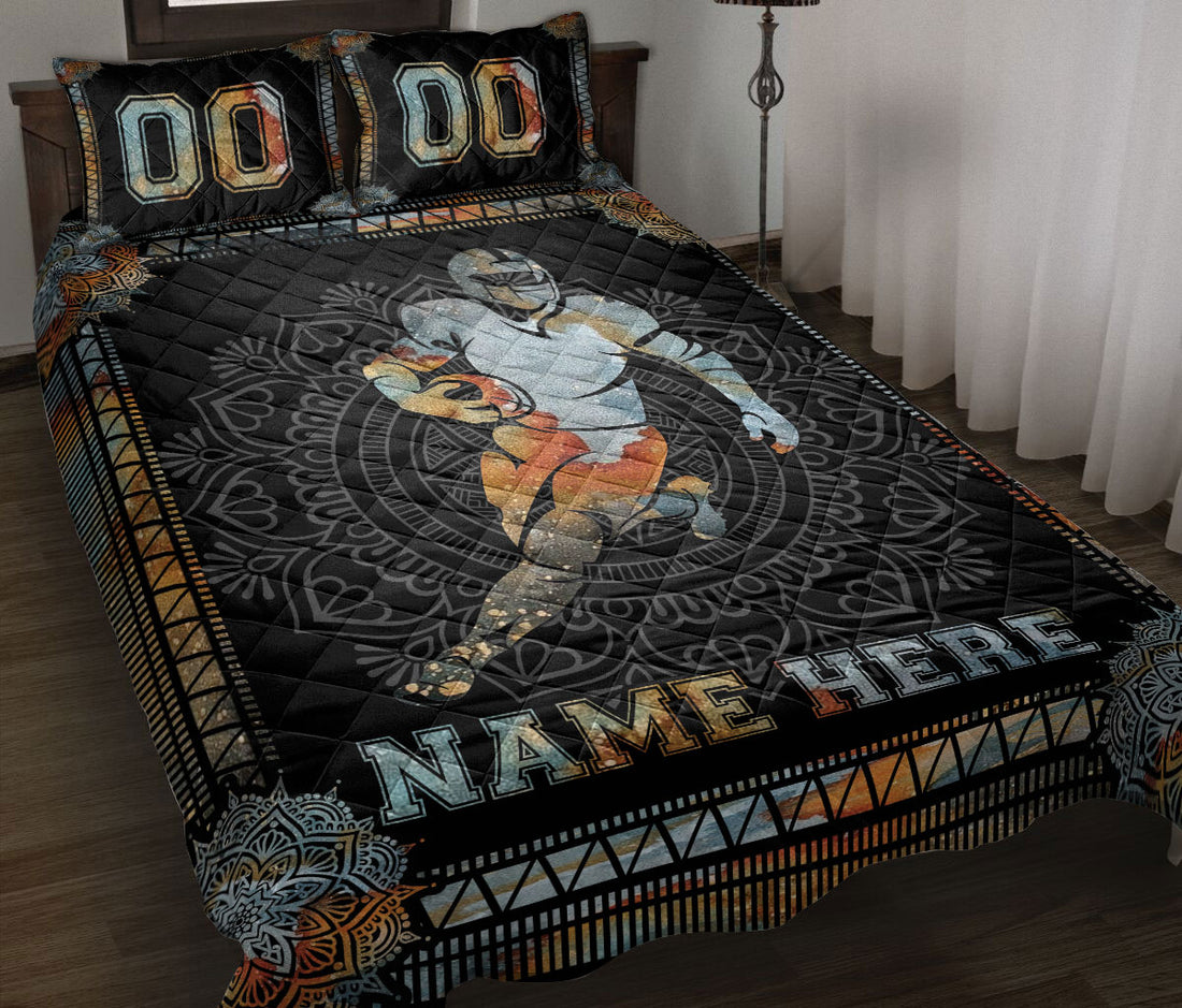 Ohaprints-Quilt-Bed-Set-Pillowcase-Mandala-America-Football-Player-Fan-Gift-Custom-Personalized-Name-Number-Blanket-Bedspread-Bedding-3163-Throw (55'' x 60'')