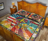 Ohaprints-Quilt-Bed-Set-Pillowcase-America-Sunflower-Peace-Sign-Life-Tie-Dye-Colorful-Hippie-Trippy-Boho-Blanket-Bedspread-Bedding-696-Queen (80&#39;&#39; x 90&#39;&#39;)