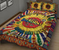 Ohaprints-Quilt-Bed-Set-Pillowcase-Sunflower-Peace-Sign-Life-Tie-Dye-Hippie-Trippy-Boho-Custom-Personalized-Name-Blanket-Bedspread-Bedding-806-King (90'' x 100'')