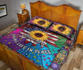 Ohaprints-Quilt-Bed-Set-Pillowcase-America-Sunflower-Peace-Sign-Tie-Dye-Hippie-Trippy-Custom-Personalized-Name-Blanket-Bedspread-Bedding-1386-Queen (80'' x 90'')