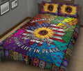 Ohaprints-Quilt-Bed-Set-Pillowcase-America-Sunflower-Peace-Sign-Tie-Dye-Hippie-Trippy-Custom-Personalized-Name-Blanket-Bedspread-Bedding-1386-King (90'' x 100'')