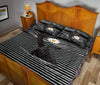 Ohaprints-Quilt-Bed-Set-Pillowcase-Black-Cat-White-Daisy-Striped-Pattern-Animal-Pet-Lover-Blanket-Bedspread-Bedding-2566-Queen (80&#39;&#39; x 90&#39;&#39;)