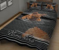 Ohaprints-Quilt-Bed-Set-Pillowcase-French-Bulldog-Striped-Pattern-Black-Animal-Pet-Dog-Custom-Personalized-Name-Blanket-Bedspread-Bedding-2491-King (90'' x 100'')