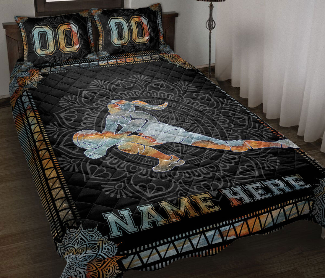 Ohaprints-Quilt-Bed-Set-Pillowcase-Mandala-Volleyball-Girl-Gift-Black-Custom-Personalized-Name-Number-Blanket-Bedspread-Bedding-3443-Throw (55'' x 60'')
