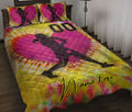 Ohaprints-Quilt-Bed-Set-Pillowcase-Batter-Softball-Girl-Player-Fan-Tie-Dye-Custom-Personalized-Name-Number-Blanket-Bedspread-Bedding-3119-Throw (55'' x 60'')