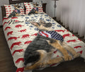 Ohaprints-Quilt-Bed-Set-Pillowcase-American-Us-Flag-Patriotic-Germen-Shepherd-Pet-Dog-Custom-Personalized-Name-Blanket-Bedspread-Bedding-1391-Throw (55'' x 60'')