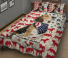 Ohaprints-Quilt-Bed-Set-Pillowcase-American-Flag-Patriotic-Beagle-Animal-Pet-Dog-Lover-Custom-Personalized-Name-Blanket-Bedspread-Bedding-812-King (90&#39;&#39; x 100&#39;&#39;)
