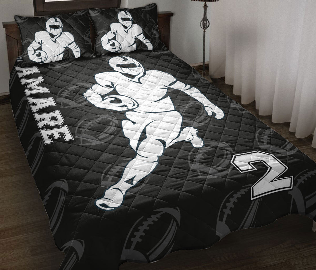 Ohaprints-Quilt-Bed-Set-Pillowcase-Football-Runningback-Fan-Lover-Gift-Custom-Personalized-Name-Number-Blanket-Bedspread-Bedding-2675-Throw (55'' x 60'')