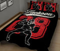 Ohaprints-Quilt-Bed-Set-Pillowcase-Football-Black-Quarterback-Player-Custom-Personalized-Name-Number-Blanket-Bedspread-Bedding-1497-King (90'' x 100'')
