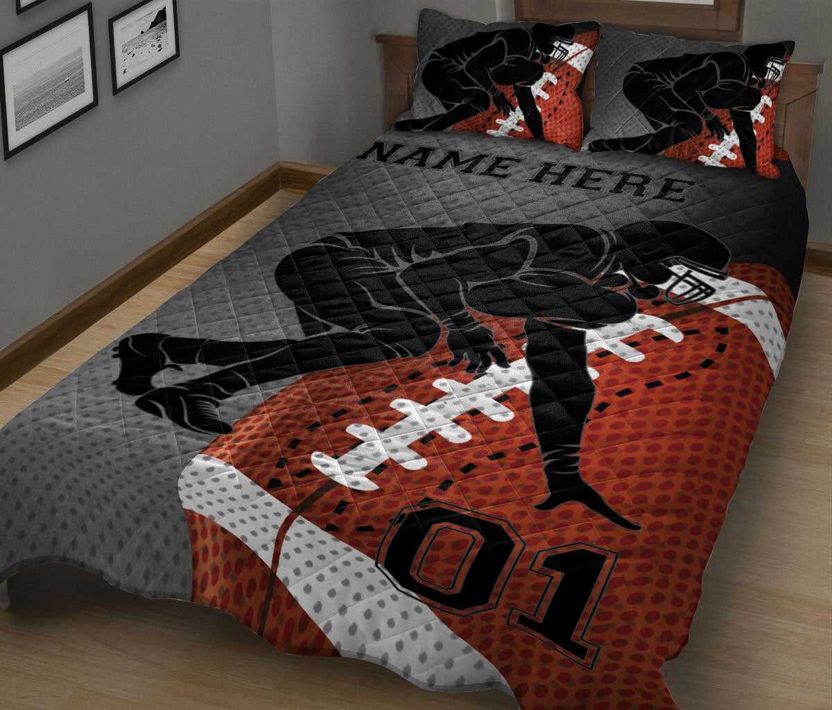 Ohaprints-Quilt-Bed-Set-Pillowcase-Football-Defense-Player-Gift-For-Fan-Lovers-Custom-Personalized-Name-Number-Blanket-Bedspread-Bedding-918-King (90'' x 100'')