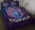 Ohaprints-Quilt-Bed-Set-Pillowcase-Neon-Sky-Bowling-Ball-Blanket-Gift-Bowling-Lover-Custom-Personalized-Name-Blanket-Bedspread-Bedding-1486-Throw (55'' x 60'')