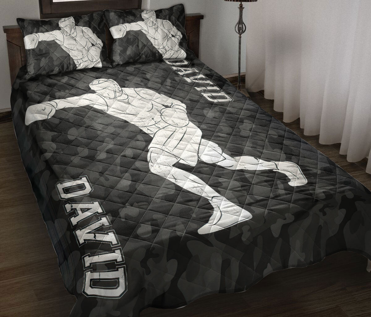 Ohaprints-Quilt-Bed-Set-Pillowcase-Boxer-Boxing-Player-Camo-Gift-For-Fan-Lovers-Custom-Personalized-Name-Blanket-Bedspread-Bedding-315-Throw (55'' x 60'')