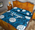 Ohaprints-Quilt-Bed-Set-Pillowcase-Gift-For-Player-Fan-Sport-Blue-Camo-Volleyball-Ball-Custom-Personalized-Name-Blanket-Bedspread-Bedding-2072-Queen (80'' x 90'')