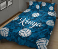 Ohaprints-Quilt-Bed-Set-Pillowcase-Gift-For-Player-Fan-Sport-Blue-Camo-Volleyball-Ball-Custom-Personalized-Name-Blanket-Bedspread-Bedding-2072-King (90'' x 100'')