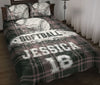 Ohaprints-Quilt-Bed-Set-Pillowcase-Softball-Grey-Plaid-Player-Gift-For-Fan-Lovers-Custom-Personalized-Name-Number-Blanket-Bedspread-Bedding-2667-Throw (55&#39;&#39; x 60&#39;&#39;)