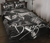 Ohaprints-Quilt-Bed-Set-Pillowcase-Black-Hockey-Shoes-Teen-Hockey-Lover-Fan-Custom-Personalized-Name-Number-Blanket-Bedspread-Bedding-908-Throw (55&#39;&#39; x 60&#39;&#39;)