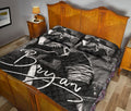 Ohaprints-Quilt-Bed-Set-Pillowcase-Black-Hockey-Shoes-Teen-Hockey-Lover-Fan-Custom-Personalized-Name-Number-Blanket-Bedspread-Bedding-908-Queen (80'' x 90'')