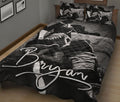 Ohaprints-Quilt-Bed-Set-Pillowcase-Black-Hockey-Shoes-Teen-Hockey-Lover-Fan-Custom-Personalized-Name-Number-Blanket-Bedspread-Bedding-908-King (90'' x 100'')