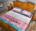 Ohaprints-Quilt-Bed-Set-Pillowcase-Lgbt-Transgender-Pride-Flag-Smoke-Pattern-Gift-Idea-Custom-Personalized-Name-Blanket-Bedspread-Bedding-2078-Queen (80'' x 90'')