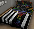 Ohaprints-Quilt-Bed-Set-Pillowcase-Rainbow-Black-White-Sunflower-Love-Is-Love-Lgbt-Pride-Lgbtq-Blanket-Bedspread-Bedding-914-King (90'' x 100'')