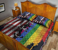 Ohaprints-Quilt-Bed-Set-Pillowcase-America-Us-Rainbow-Pride-Flag-Lgbt-Lgbtq-Support-Gift-Idea-Blanket-Bedspread-Bedding-1494-Queen (80'' x 90'')